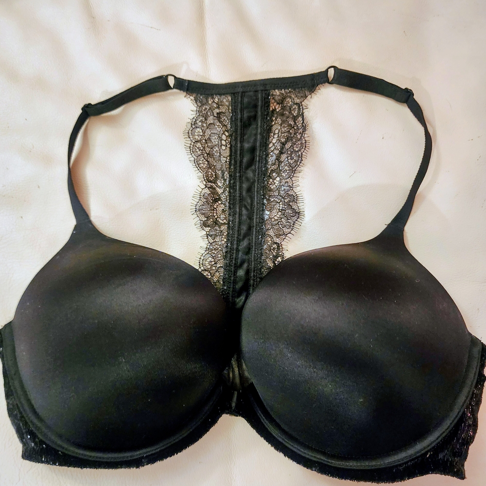 Victoria's Secret Black Lace Racerback Push-Up Bra